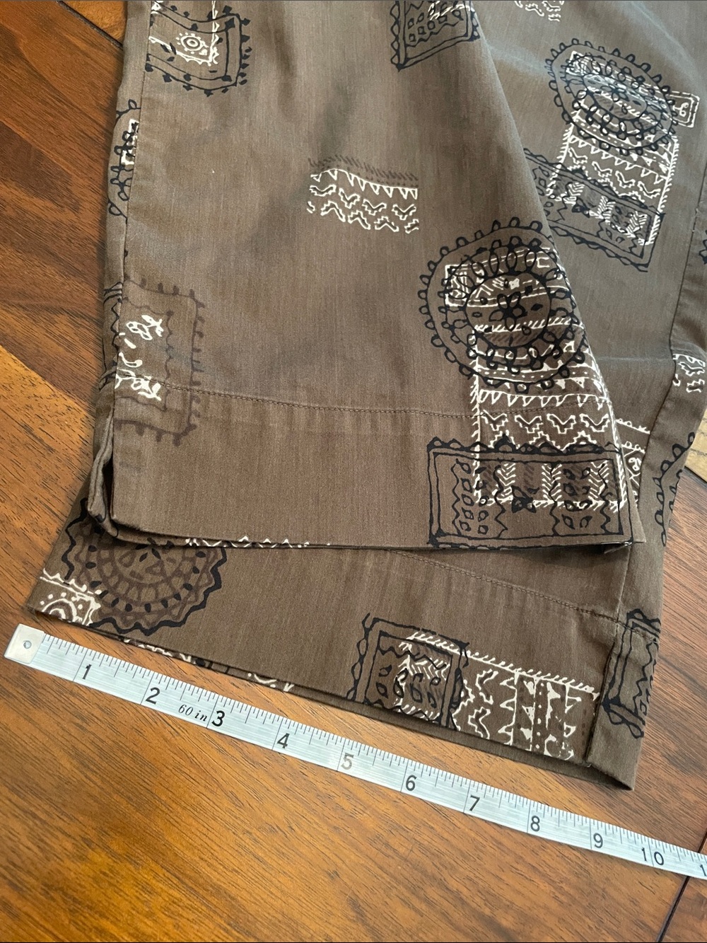 Chico's Design Brown Patterned Cropped Pants C37 - Picture 12 of 13